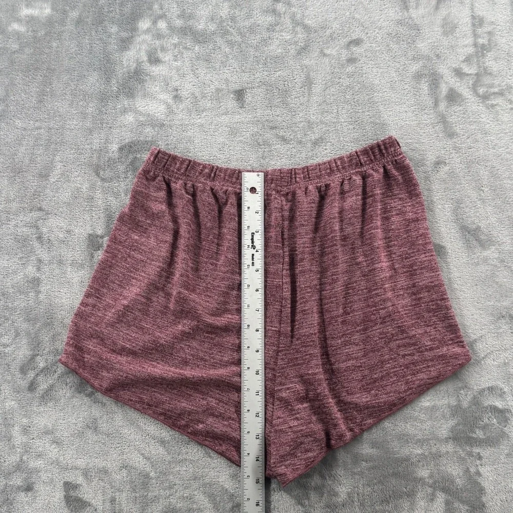 CUPSHE Pajama Set Womens Medium Burgundy Lace Back‎ Cami and Shorts 2pc Lounge